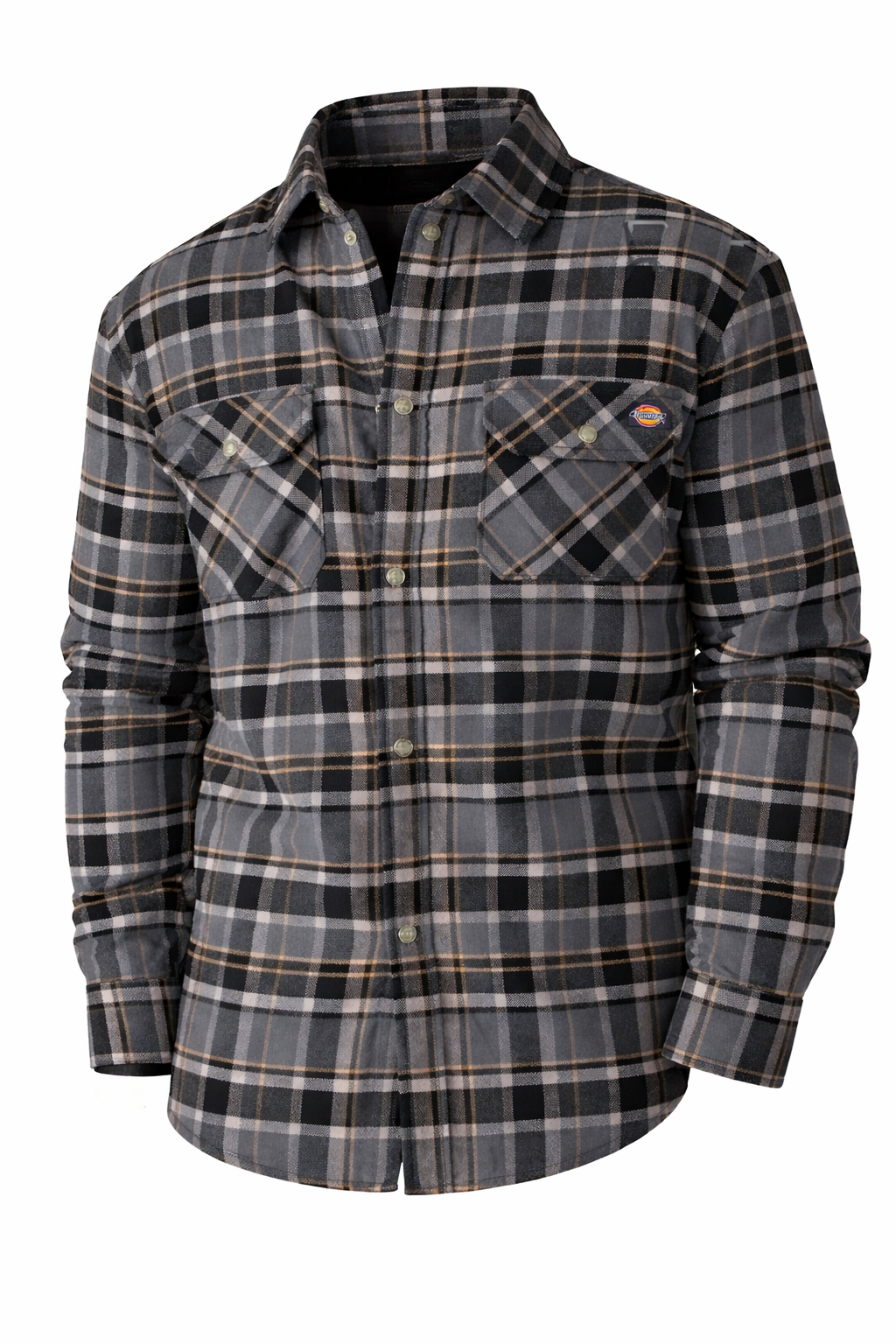 Water Repellent Fleece-Lined Flannel Shirt Jacket