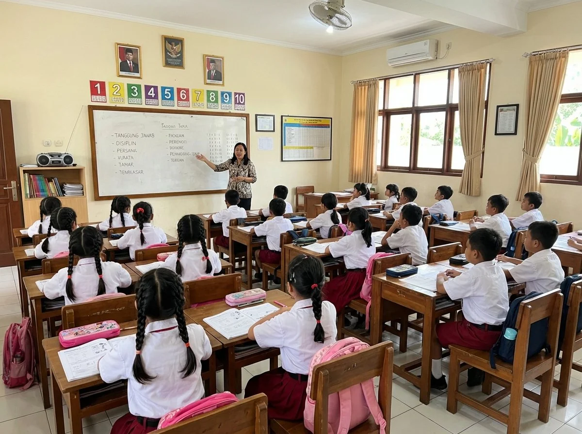 ambiance of an elementary school classroom