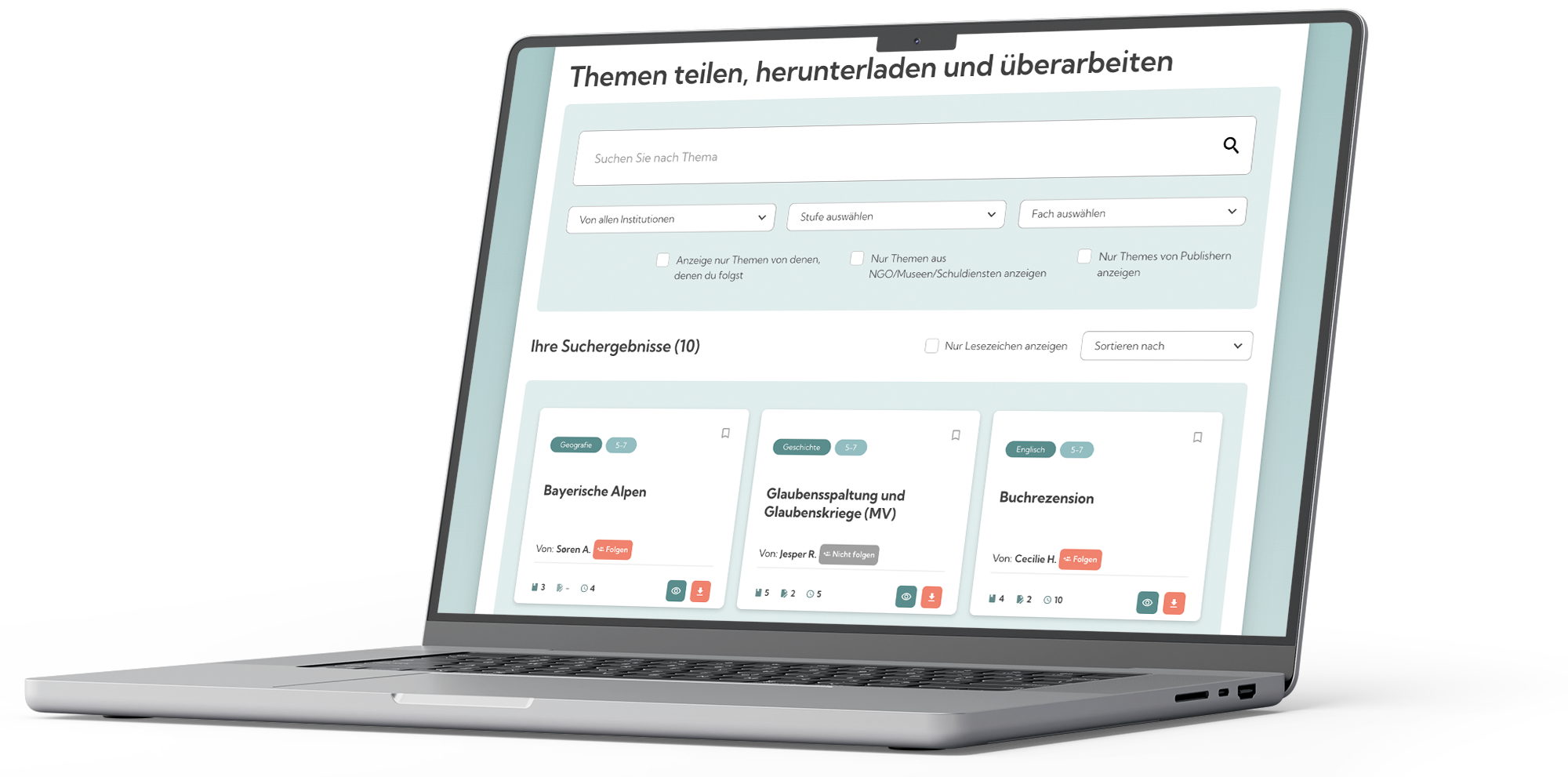 Lernmaterial unter Kolleginnen und Kollegen teilen