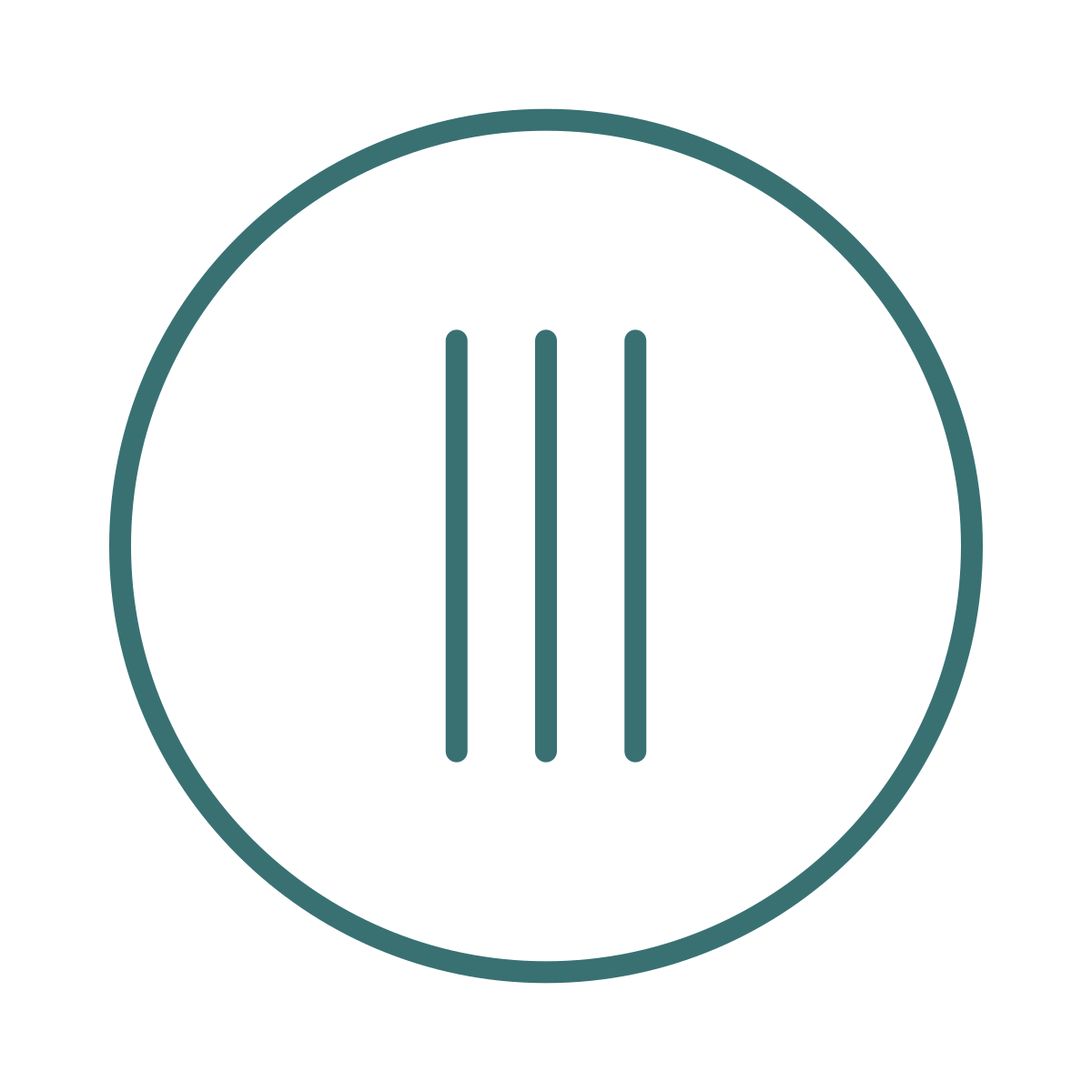 Das Symbol für eine WLAN- oder Netzwerkverbindung, dargestellt durch eine Kreisschüssel mit drei aufsteigenden Linien in der Mitte.