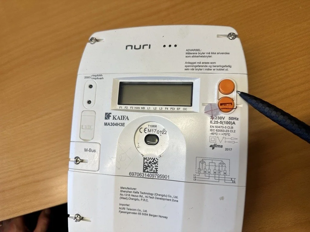 Bilete av ein automatisk straummålar (AMS)