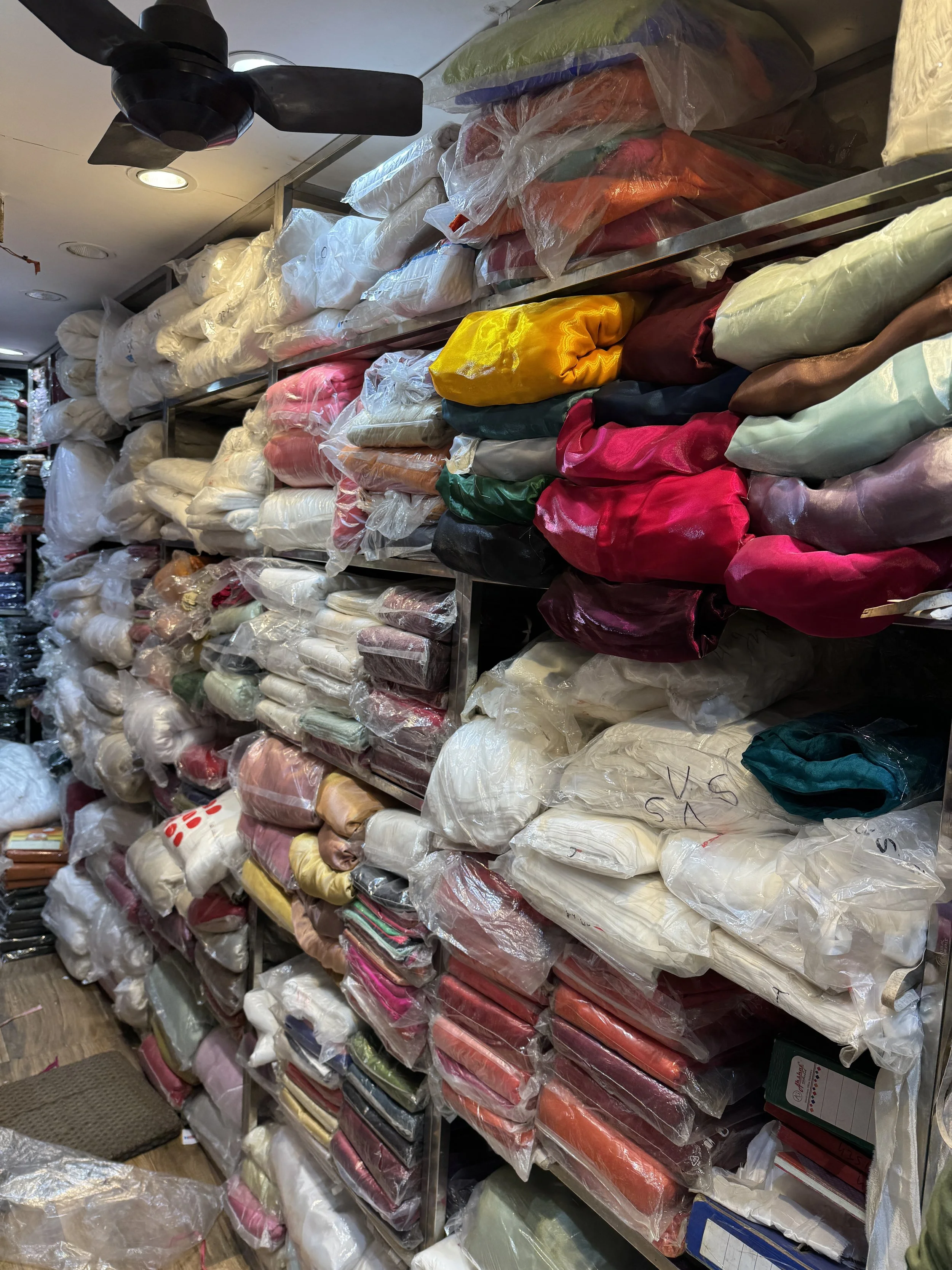 fabric than
silk than