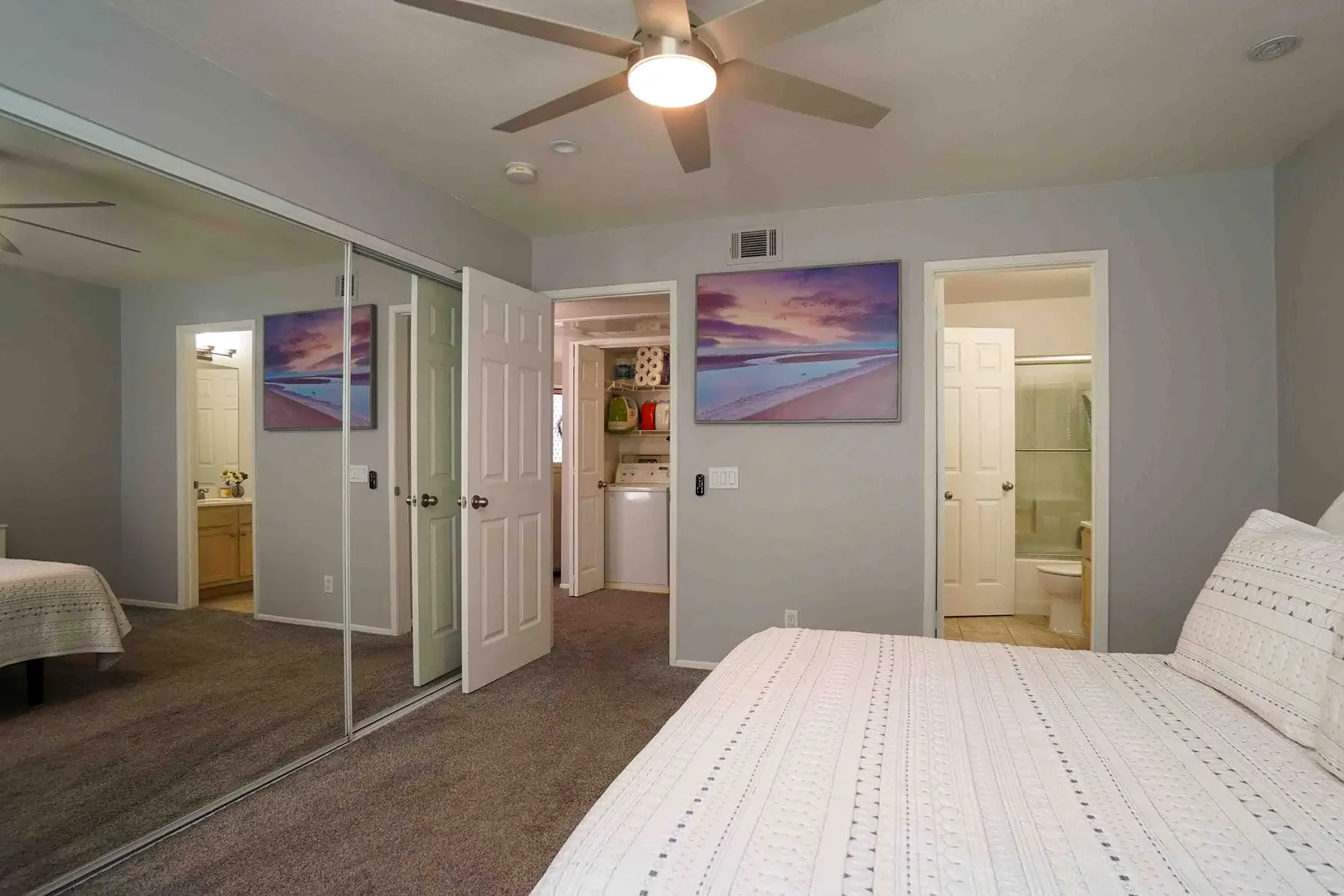 Primary bedroom at 4648 Granada Place in Santa Barbara, CA.