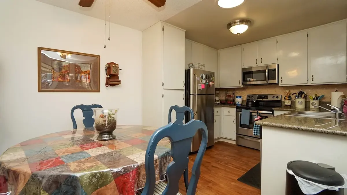 Dining and kitchen of 1300 Saratoga Way #1609 in Ventura, CA.