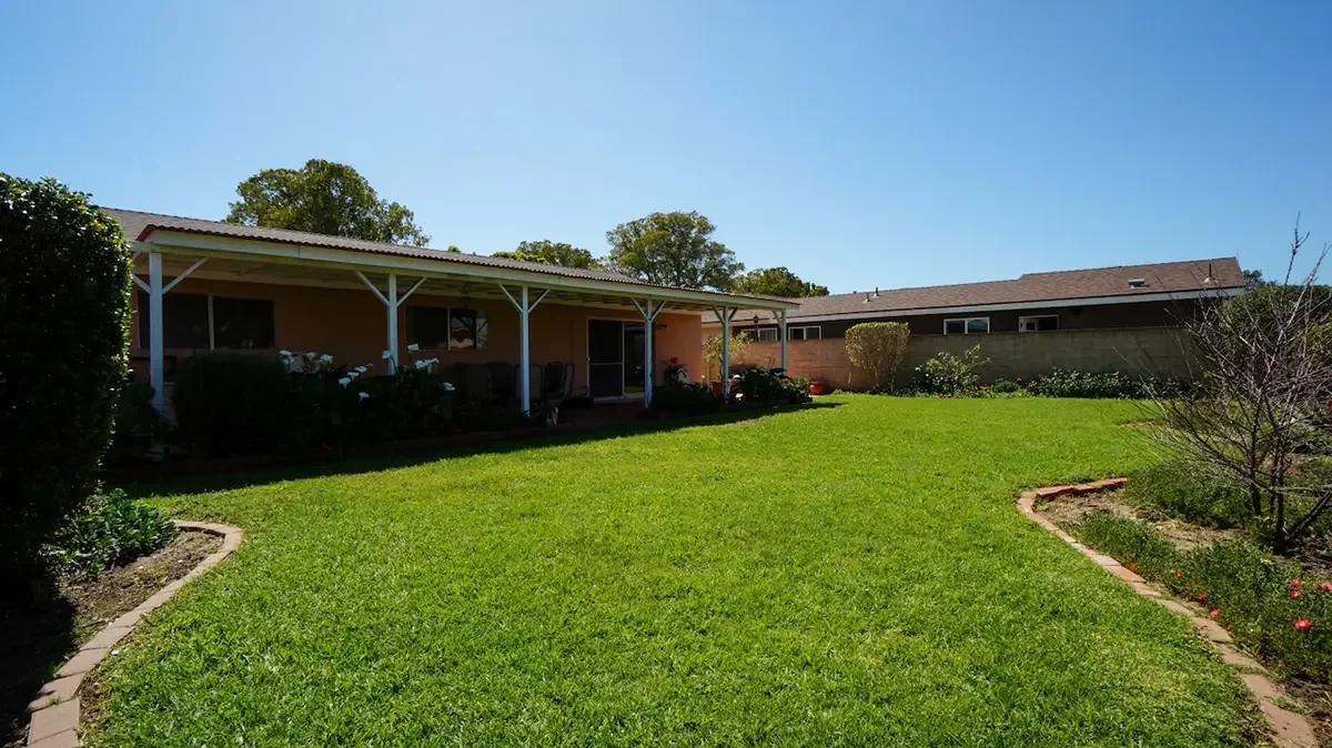 Backyard of 1121 Yale Street in Oxnard, CA.