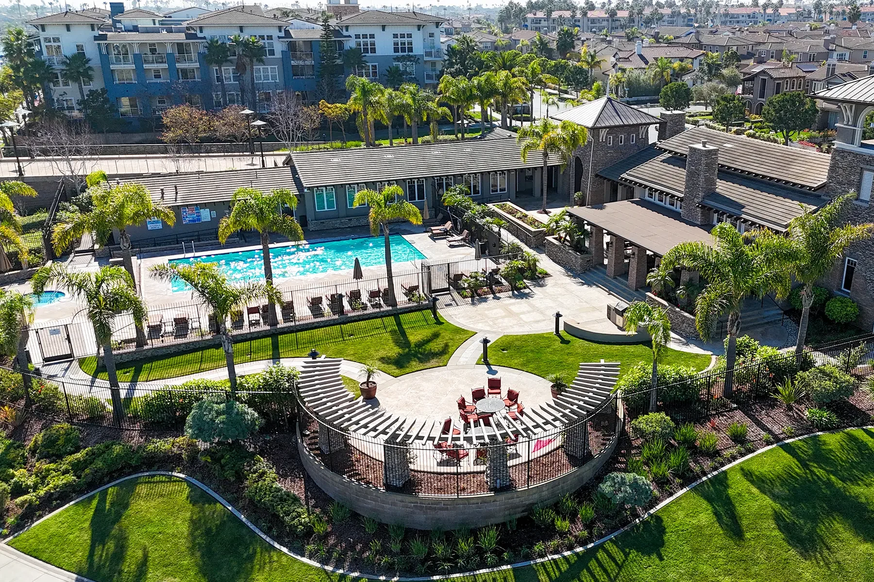 Clubhouse, pool and spa photo of 1901 South Victoria Avenue #115 in Oxnard, CA.
