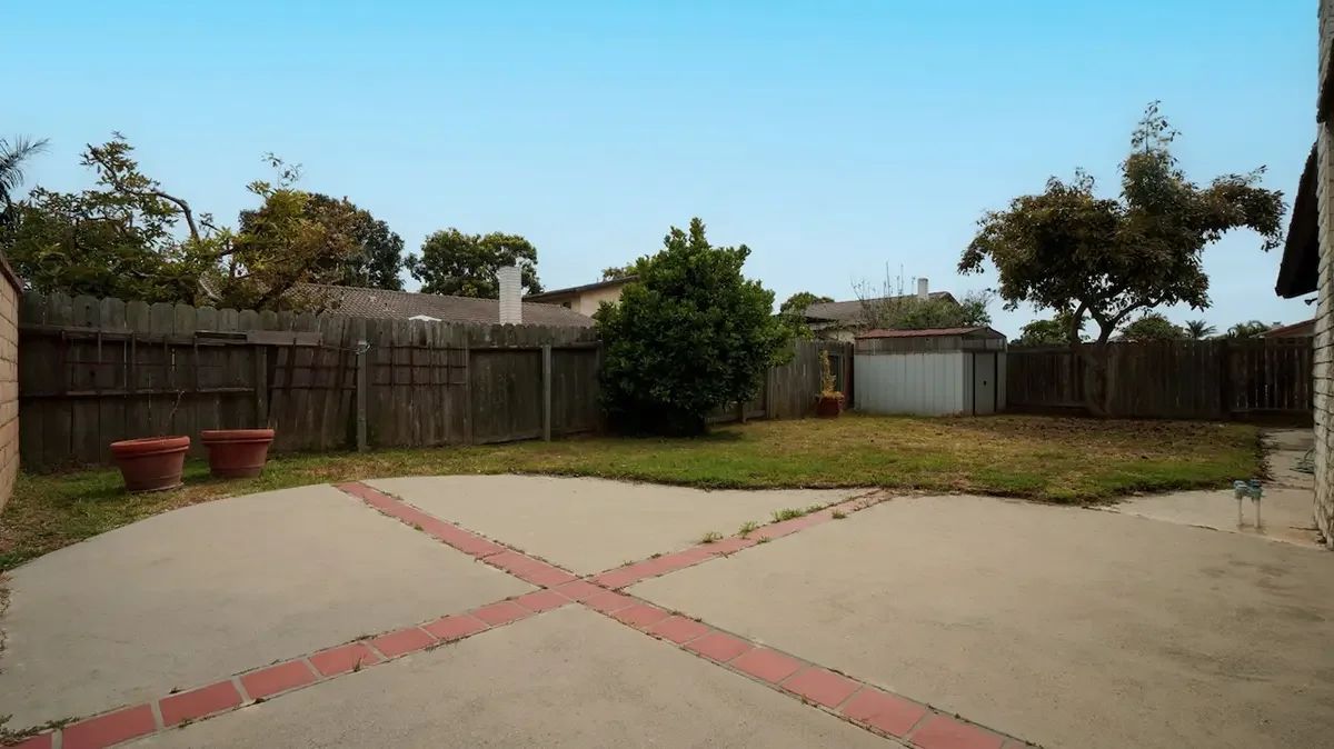 Backyard of 830 Blanca Place in Oxnard, CA.