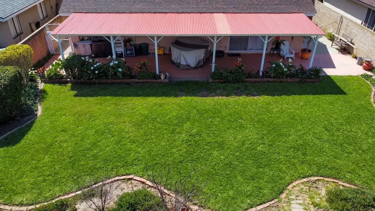 Backyard of 1121 Yale Street in Oxnard, CA.