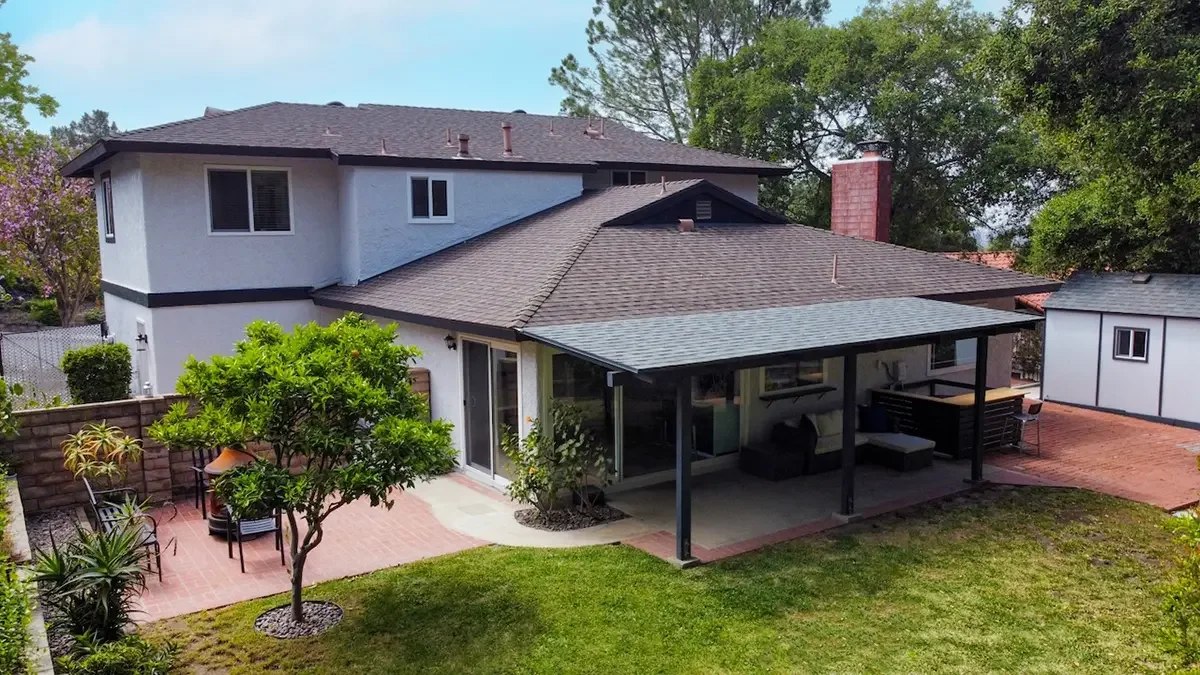 Rear exterior view of 304 Hickory Grove Drive in Thousand Oaks, CA.