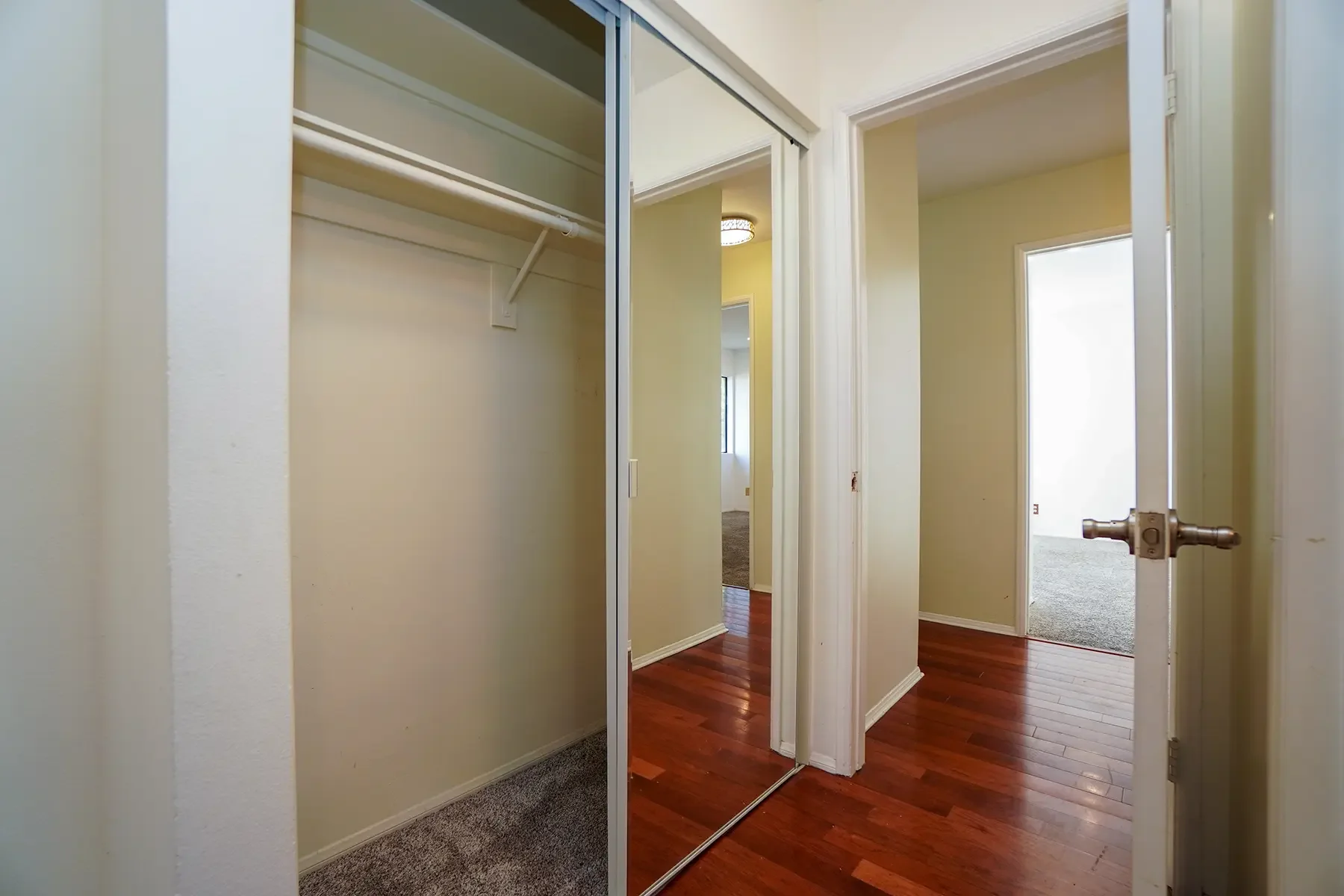 Primary bedroom closet of 2077 Bard Road in Oxnard, CA.