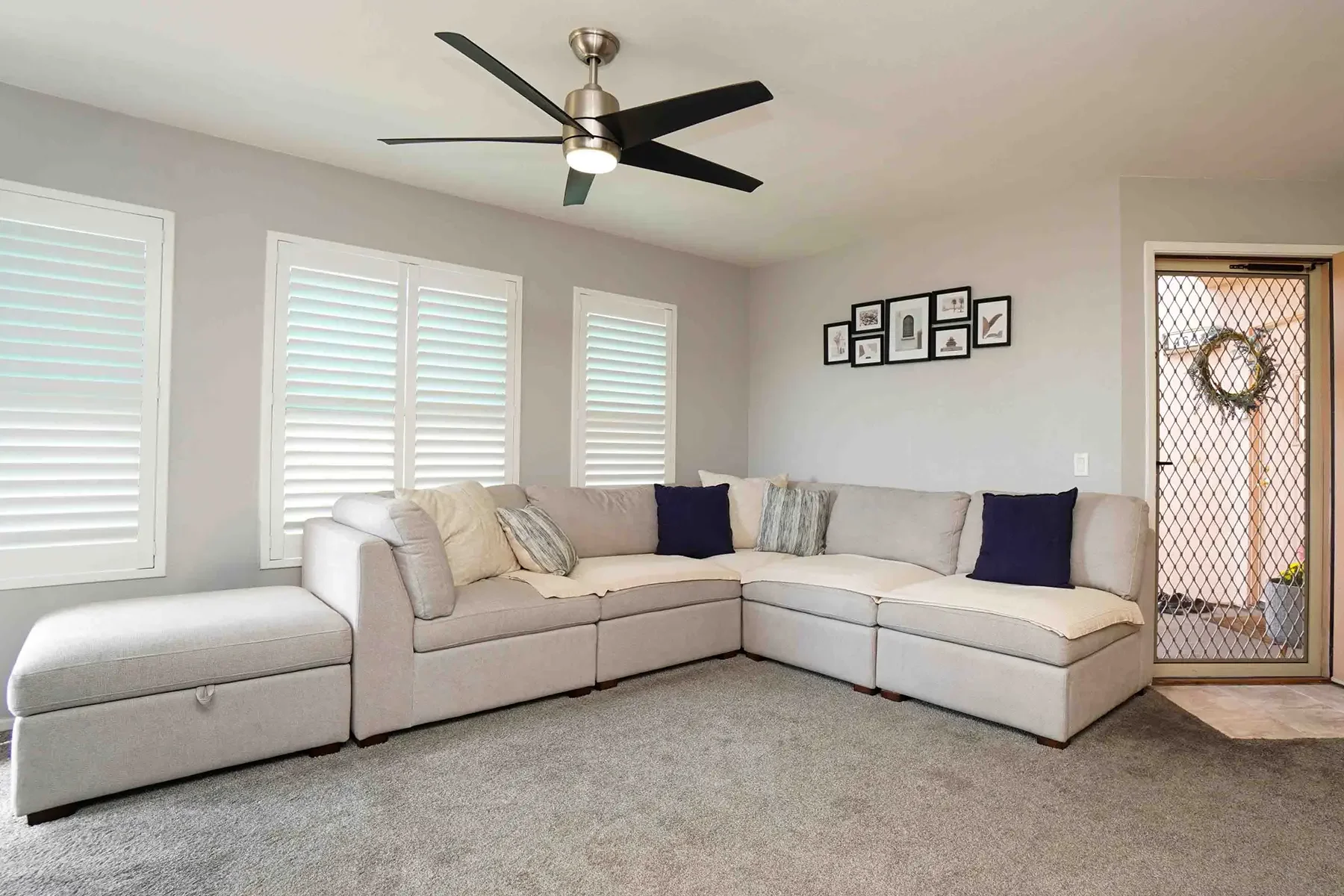 Living room at 4648 Granada Place in Santa Barbara, CA.