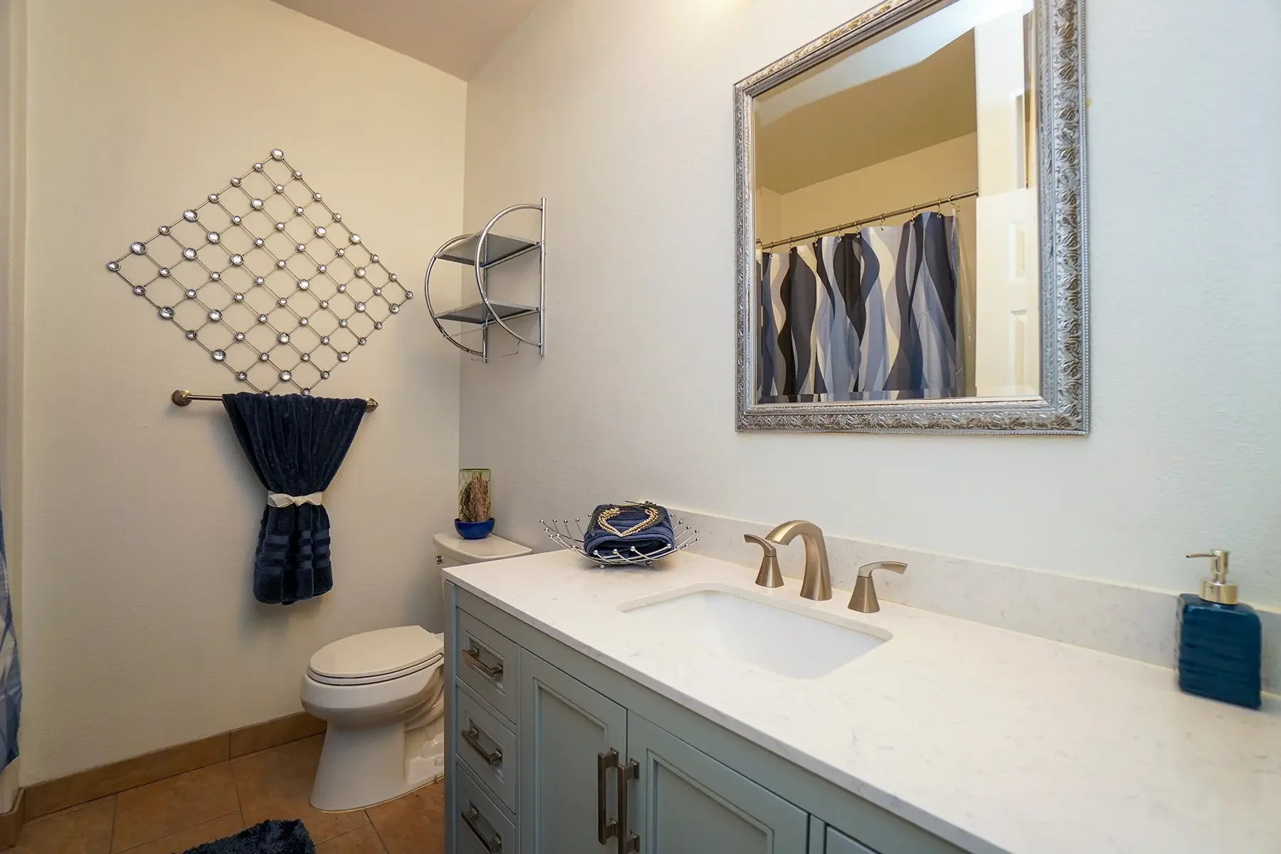 Second floor bathroom at 1239 Bayside Lane in Oxnard, CA.