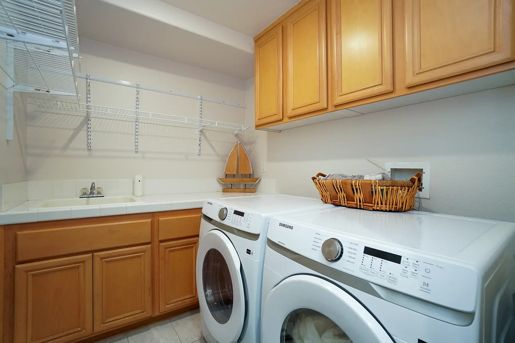 Laundry room at 1239 Bayside Lane in Oxnard, CA.