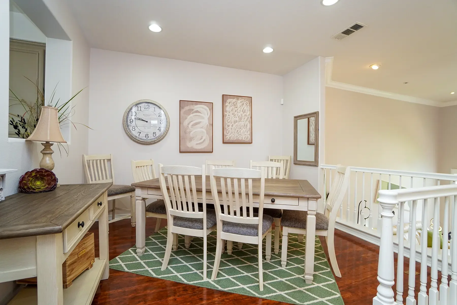 Dining room looking over the living room at 1239 Bayside Lane in Oxnard, CA.
