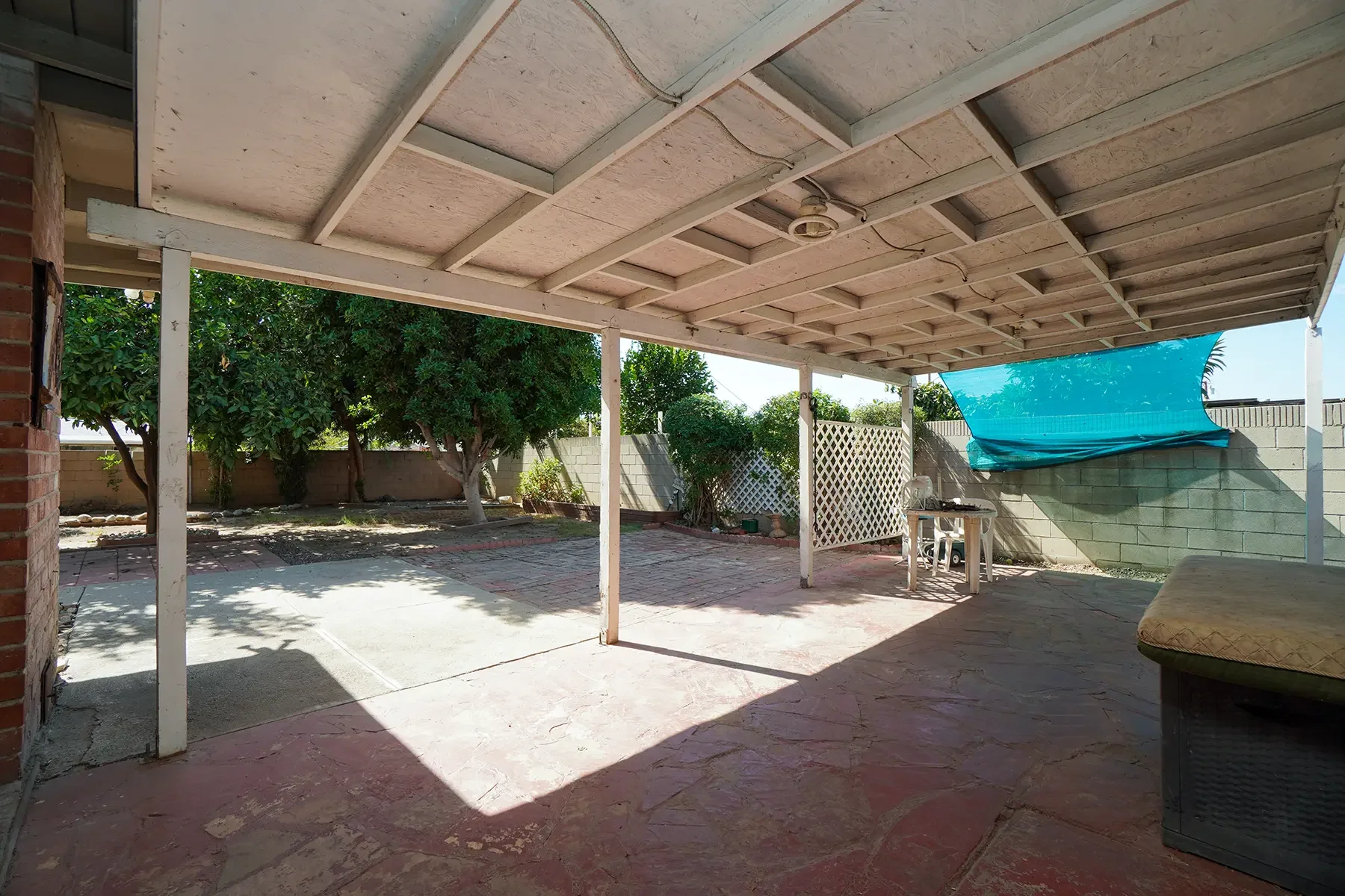 Backyard of 14264 Sauder Street in La Puente, CA.