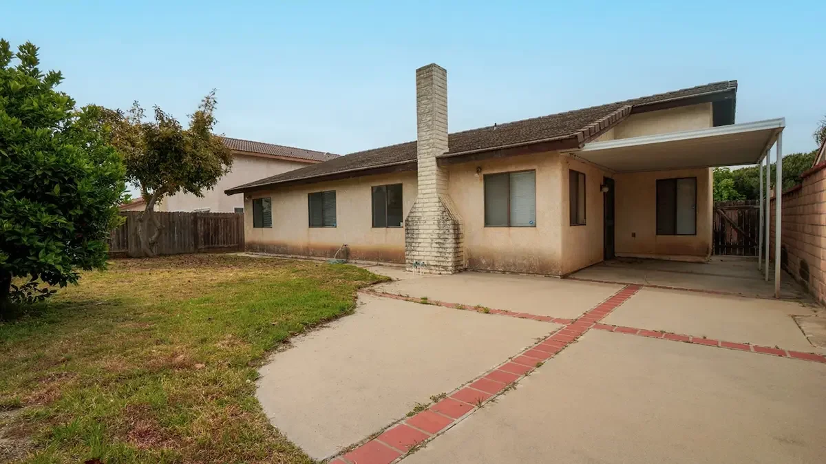 Backyard of 830 Blanca Place in Oxnard, CA.