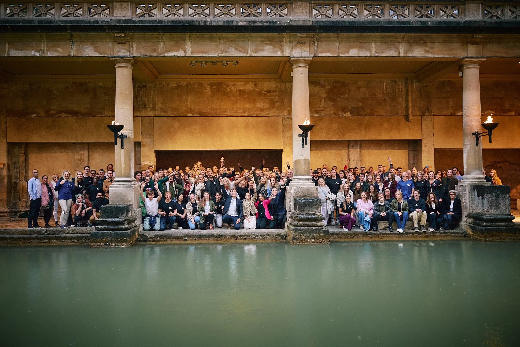 The CaliUnity community at the Roman Baths, Bath