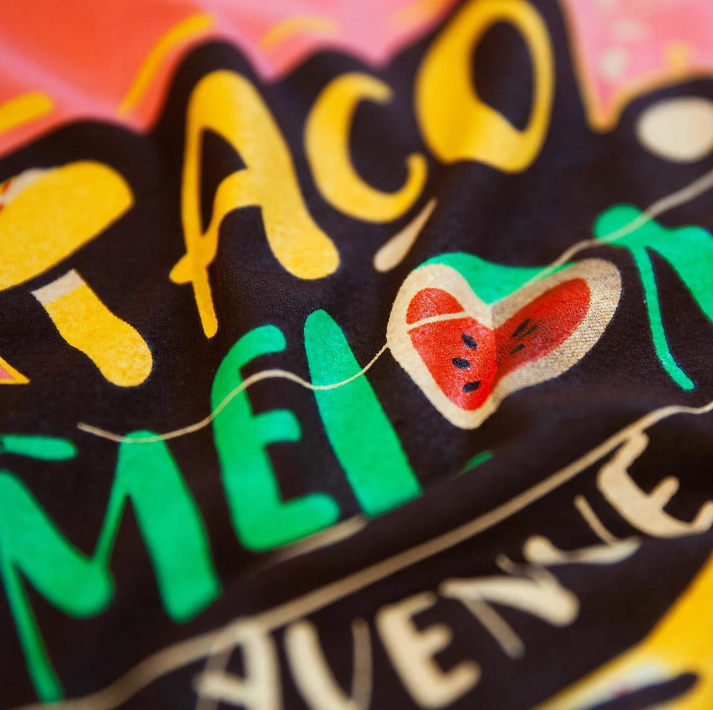 Finally a propa taco!! 🌮🔥
Client: @tacomelonavenue 
Print: plastisol
T-shirt: heavy weight 6oz
Fabric: 100% cotton, pre-shrunk jersey knit.
.
.

.
#screenprinting #taco #customtshirt
#crkdguru #fropandmuso
#jeddah #riyadh #ksa