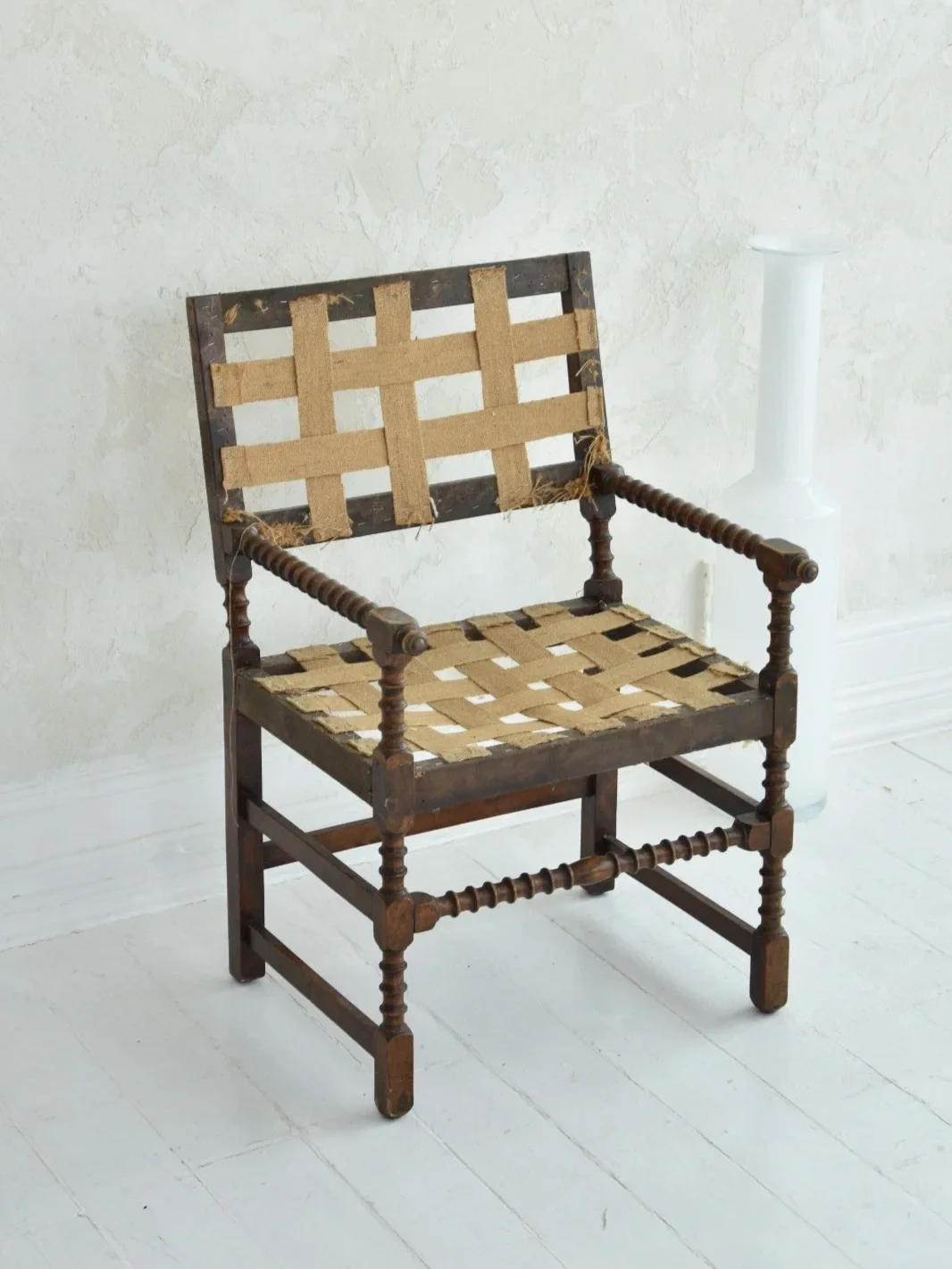 19TH CENTURY MAHOGANY BOBBIN CHAIR