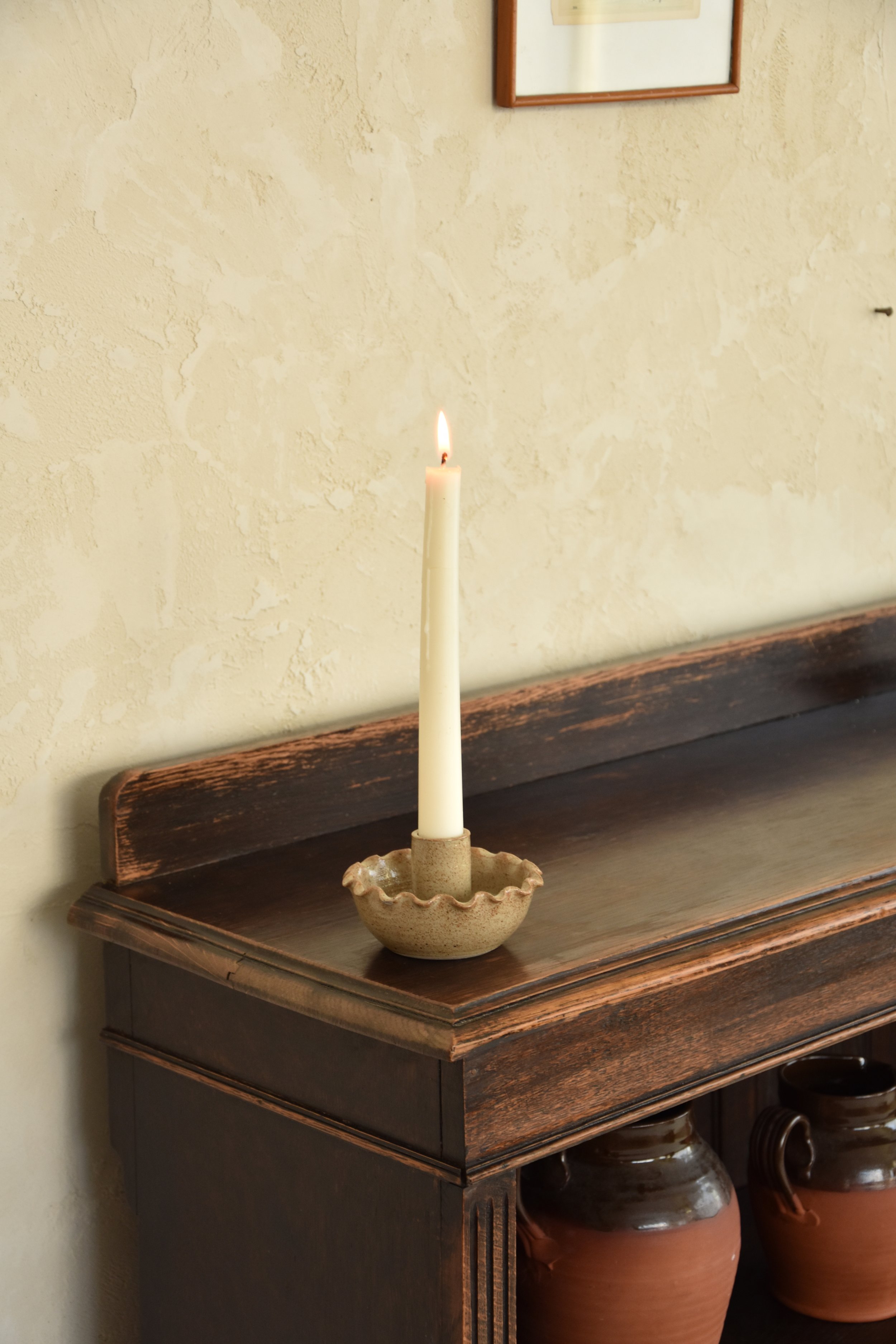 LETTUCE EDGE CANDLE HOLDER