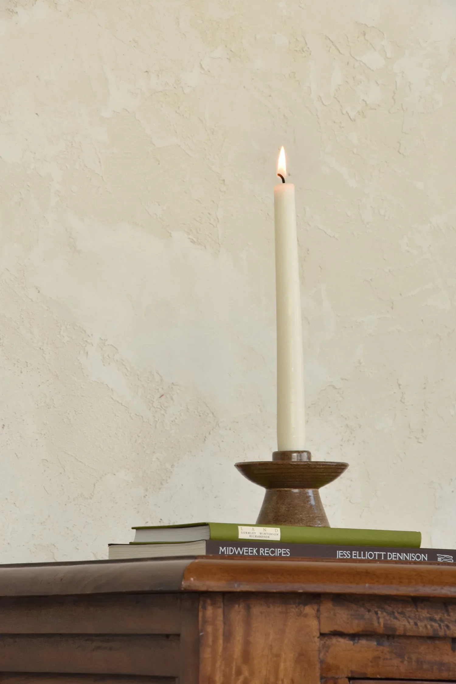 BROWN CANDLE STICK HOLDER