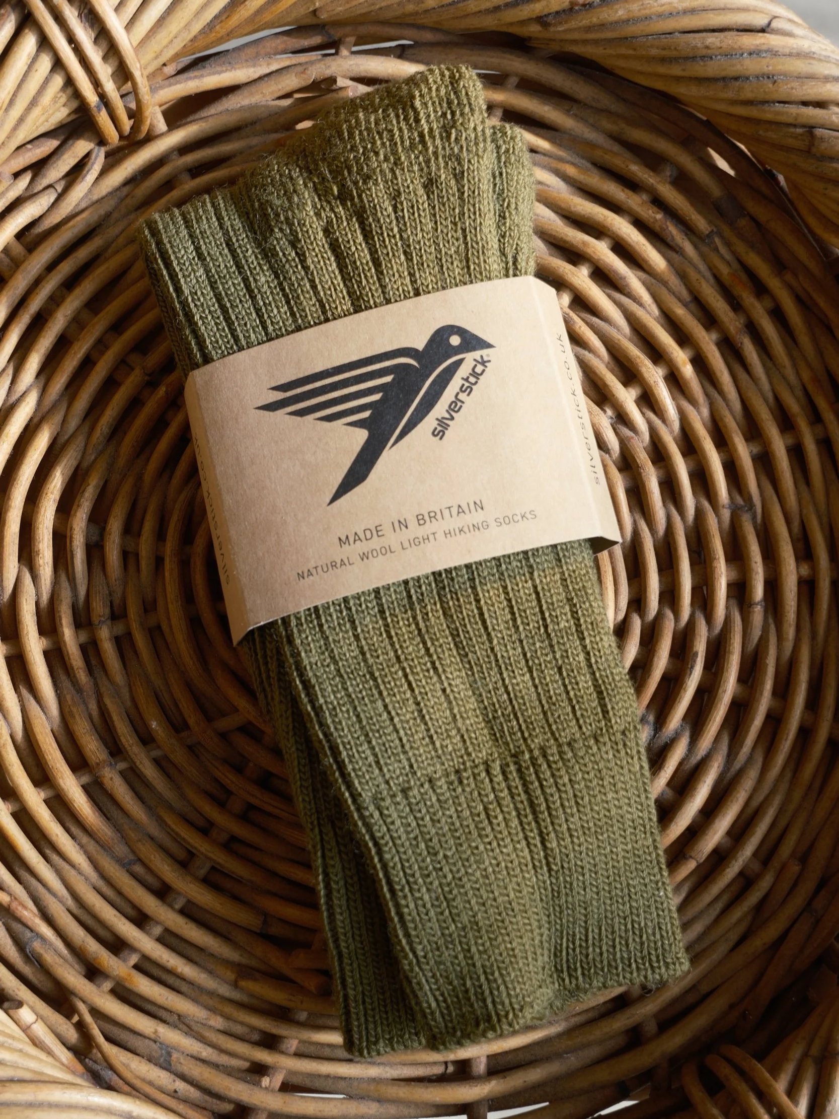 SILVERSTICK OLIVE: ALPINE WOOL SOCK