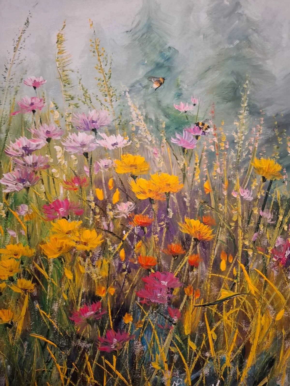 Kamenes ziedu pļavā