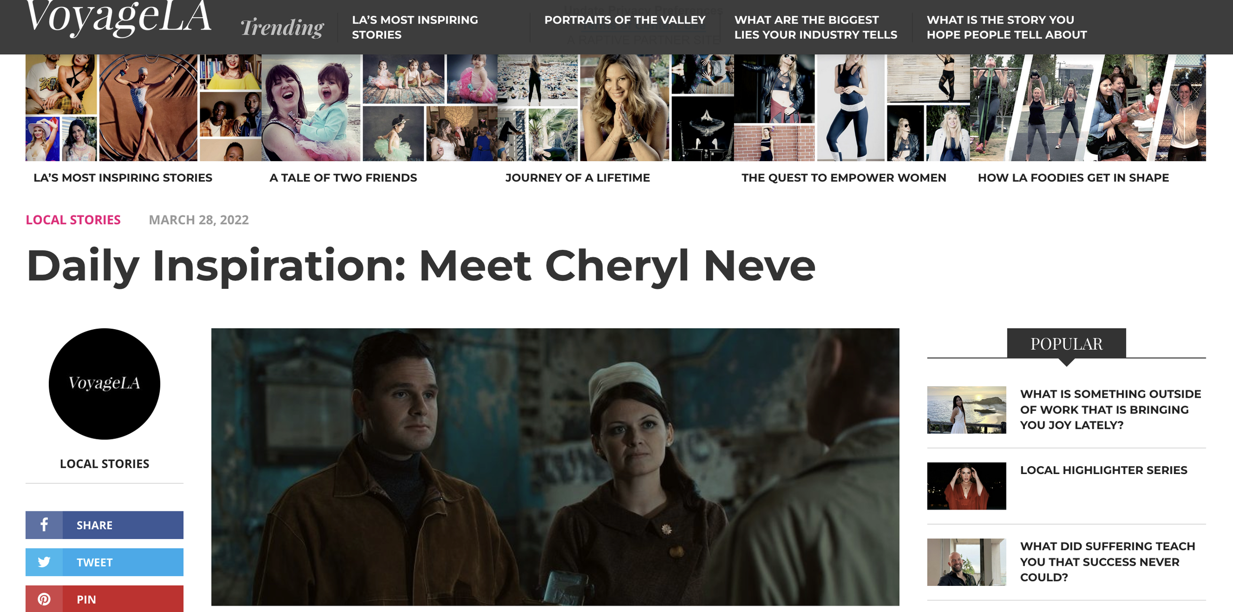 Press Article Cheryl Neve VoyageLA