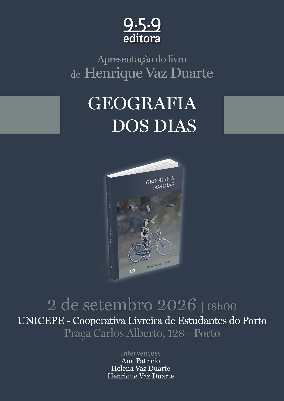 Lançamento do livro "Geografia dos Dias"