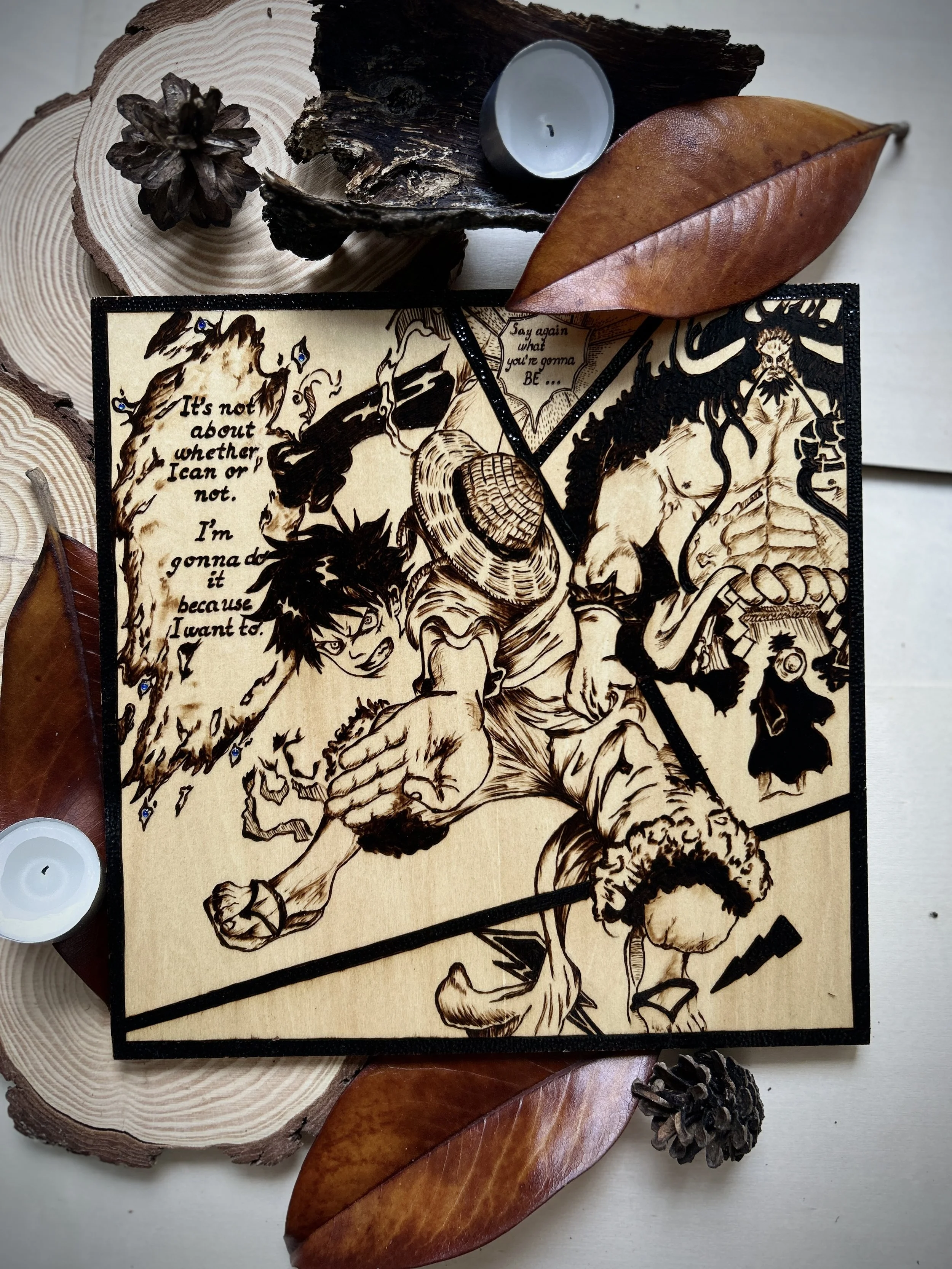 Freedom Of Wano | One Piece Anime | Wood-Burning Pyrography Artwork