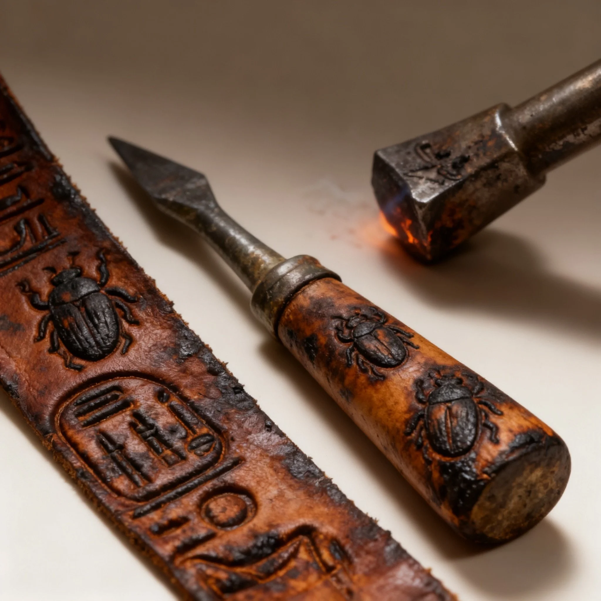 Original Wood-Burning Ancient Egyptian Artwork-Design