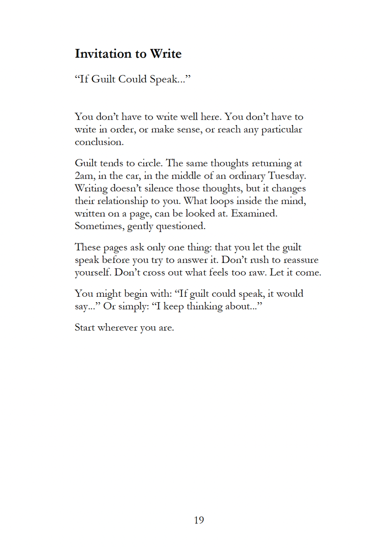 Workbook page - Invitation to Write