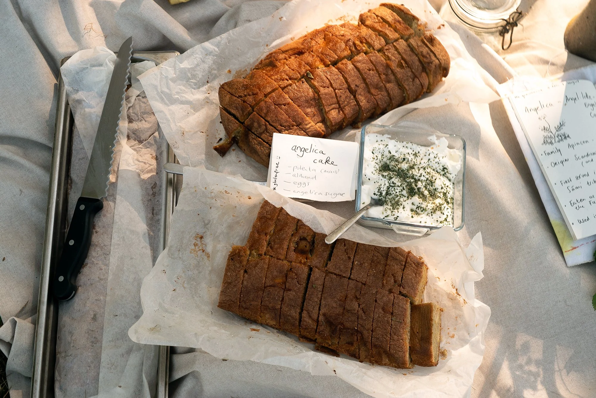 Landscape Cooking, angelica polenta cake