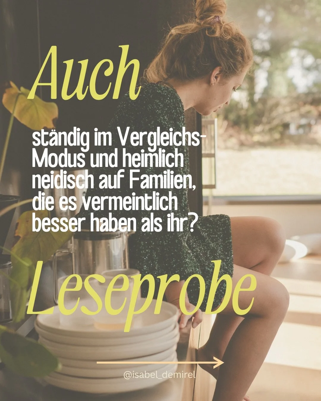 Heute gibt&rsquo;s eine kleine Leseprobe aus meinem Buch &bdquo;Anders gl&uuml;cklich&ldquo; f&uuml;r alle, die auch immer wieder in die Vergleichsfalle tappen 😏 Wie Steven Furtick so passend sagt: &bdquo;Dont compare your behind-the-scenes to someo