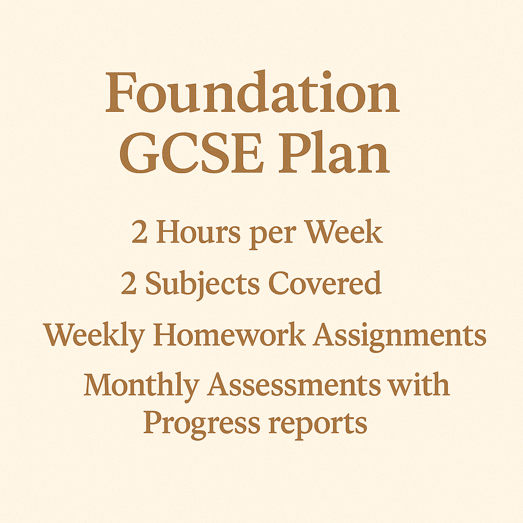 Foundation GCSE Plan