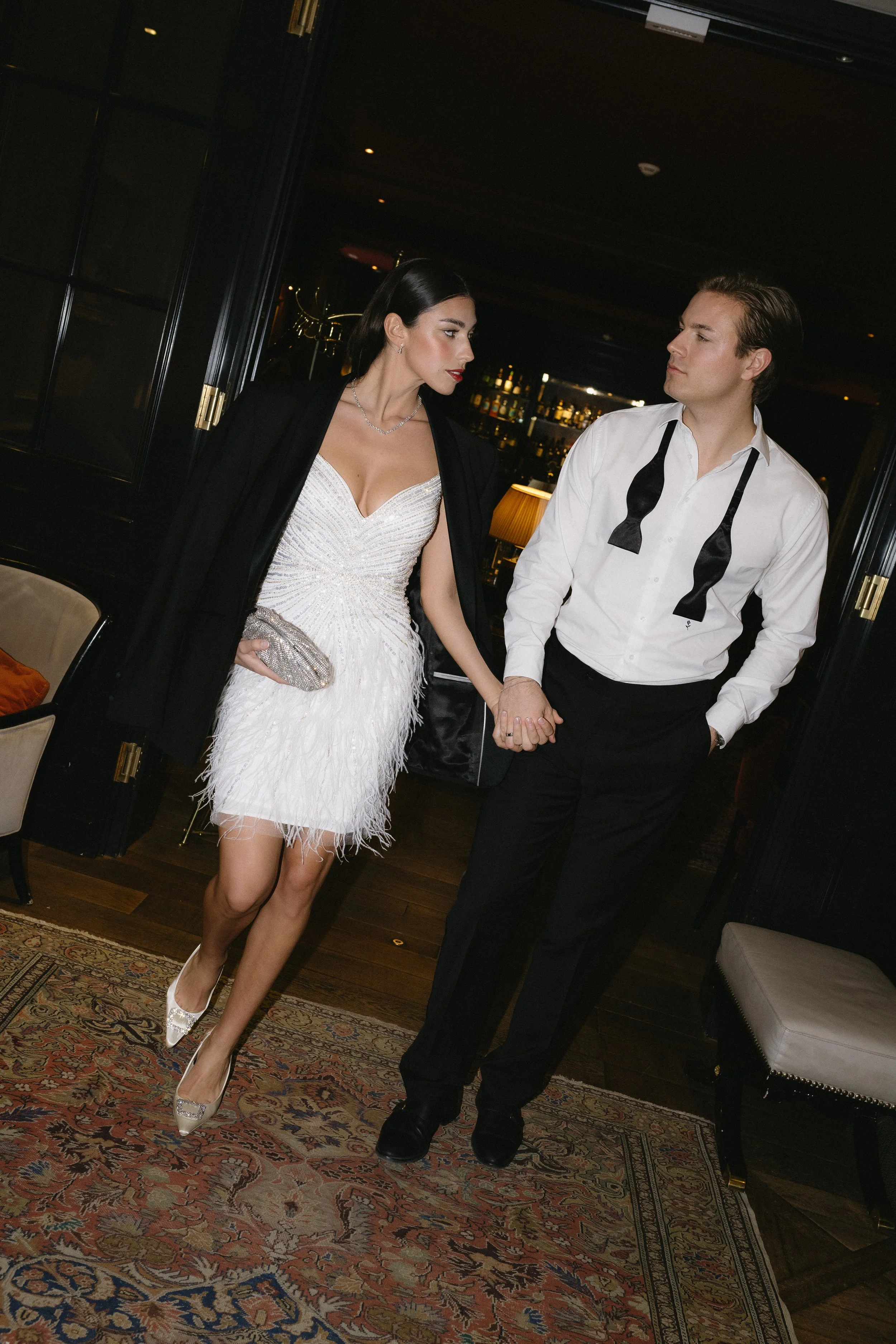 luxury wedding after party with couple dancing in an elegant setting