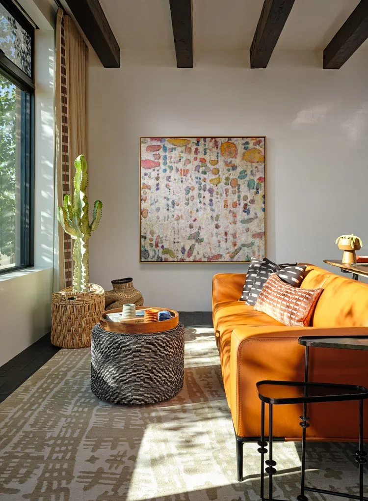 Art-Focused Living Room Corner by Chandler Prewitt Design