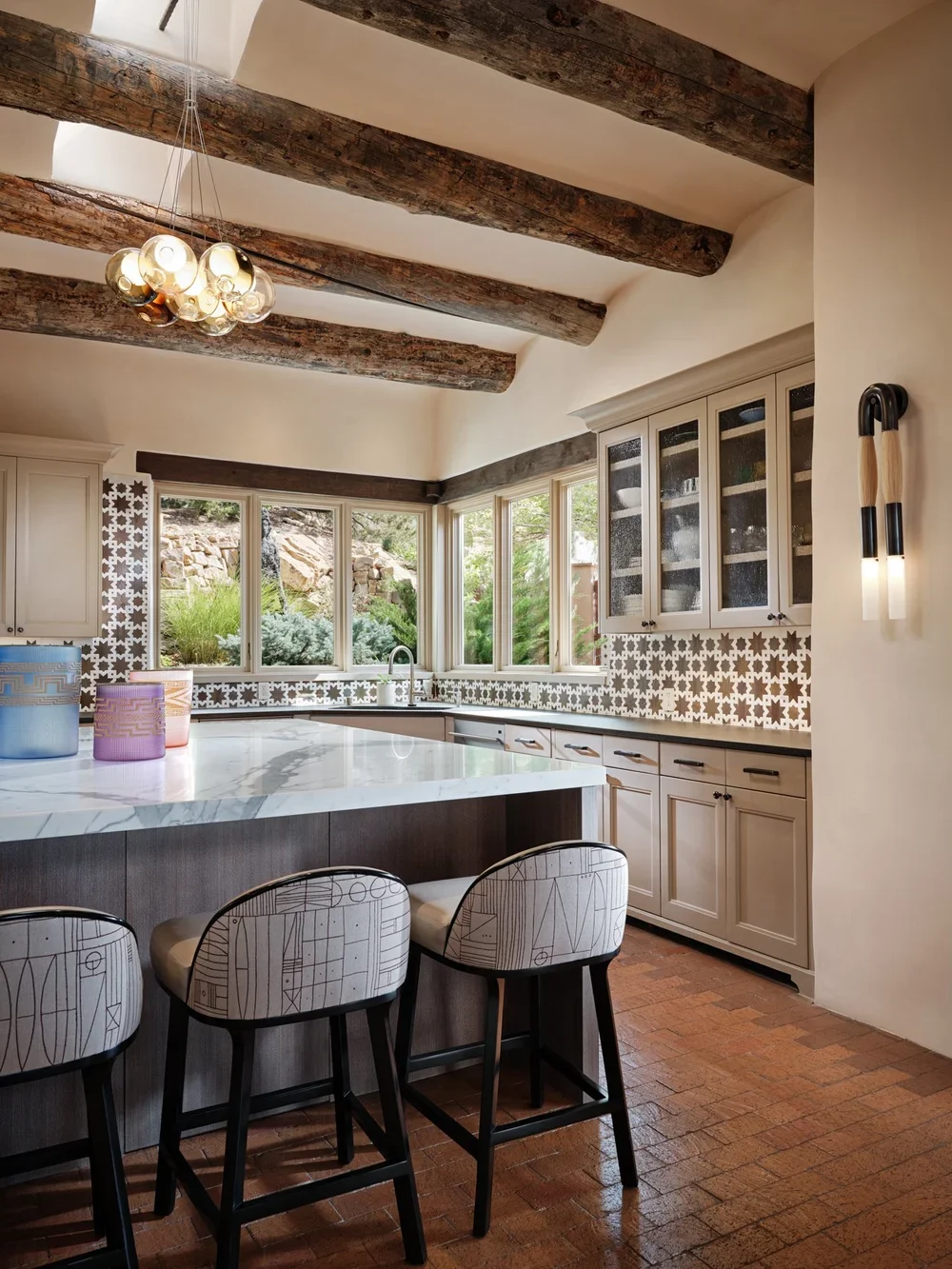 Elegant Kitchen Bar Seating by Chandler Prewitt Design