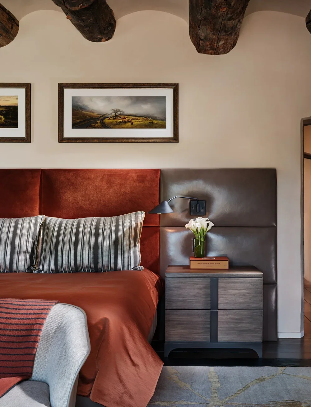 Warm Contemporary Bedroom by Chandler Prewitt Design