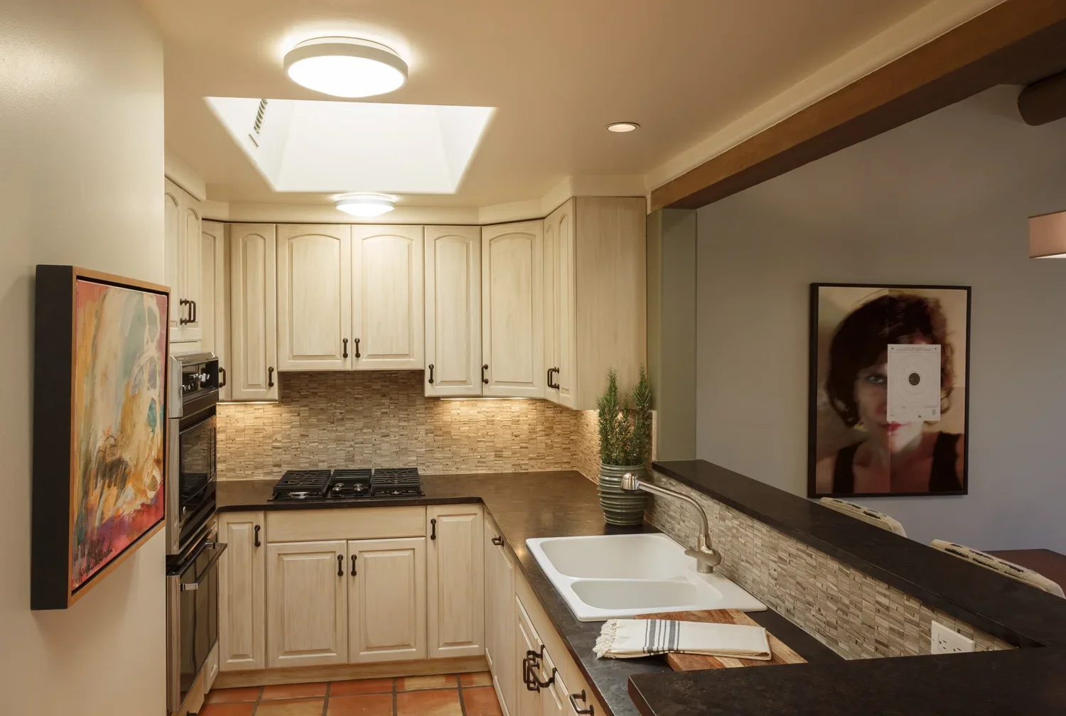Traditional Kitchen with Cream Cabinetry and Granite Countertops (Copy)