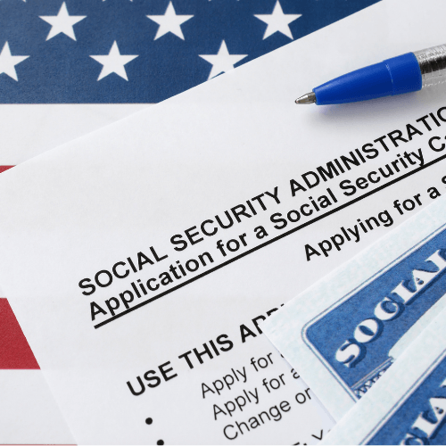 image of social security application for South African refugees in America to apply for social security number