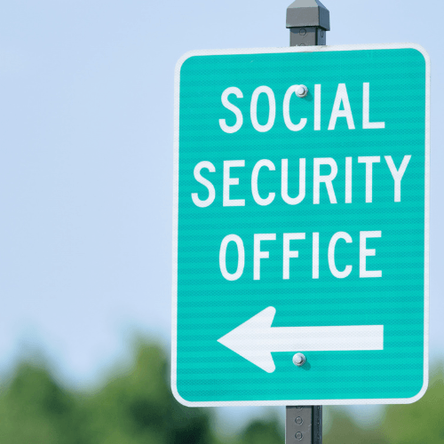 image of social security office sign for South African refugee resources in America