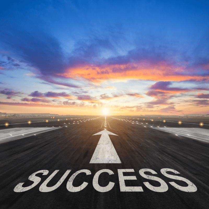 image of success on a runway for South African refugees looking for employment in America