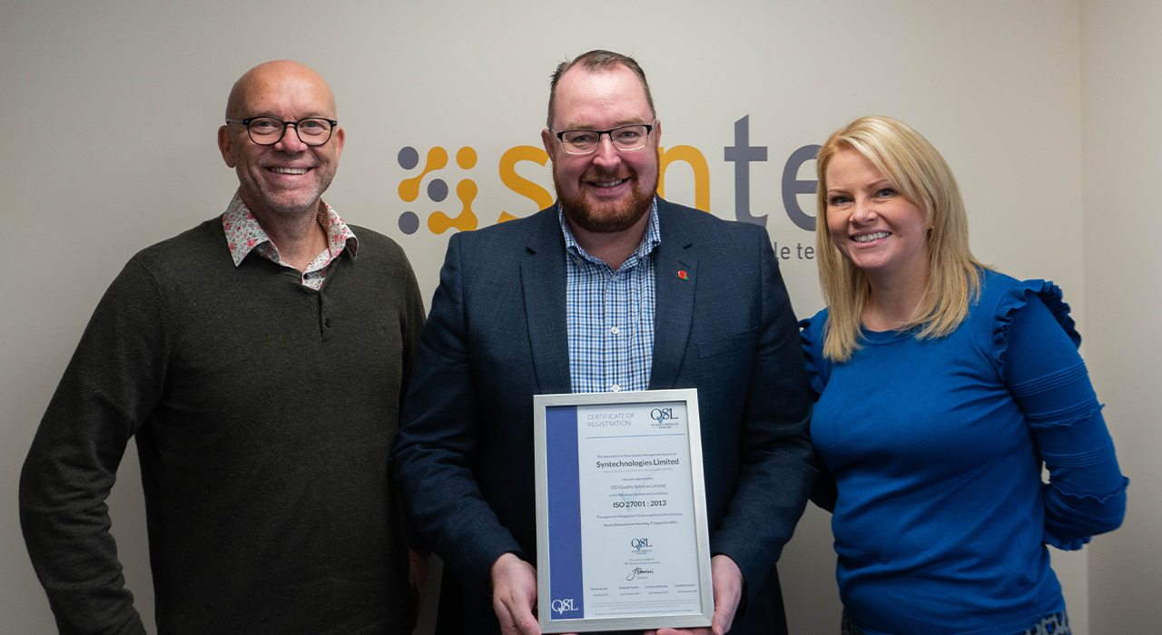 Syntec Awarded ISO 27001 Certification