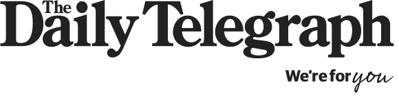 The logo of The Daily Telegraph newspaper with the tagline "We're for you"