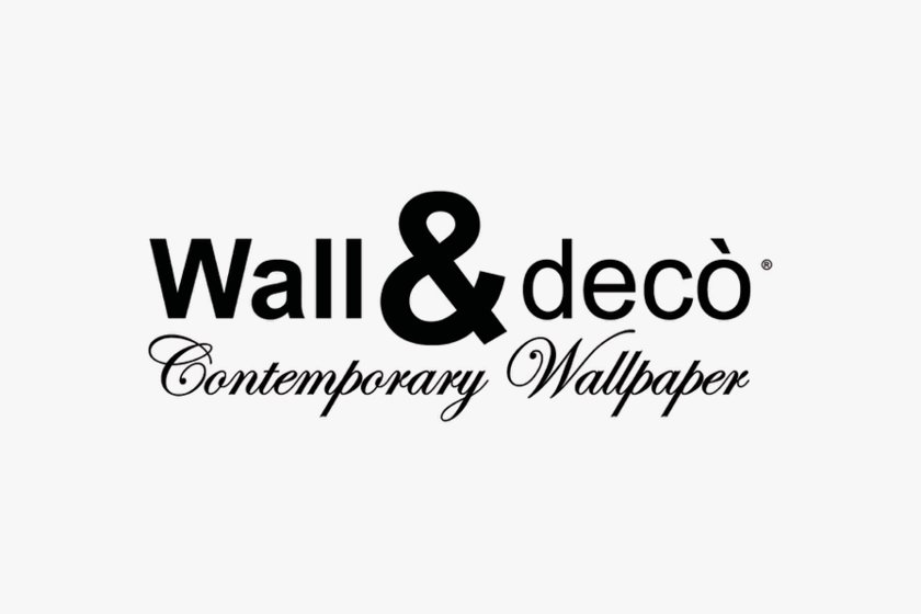 Logo mit der Aufschrift 'Wall & déco Contemporary Wallpaper' auf einer weißen Hintergrund