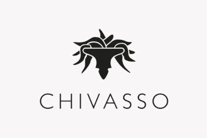 Chivasso Logo mit stilisiertem Weinkrug und Weinreben