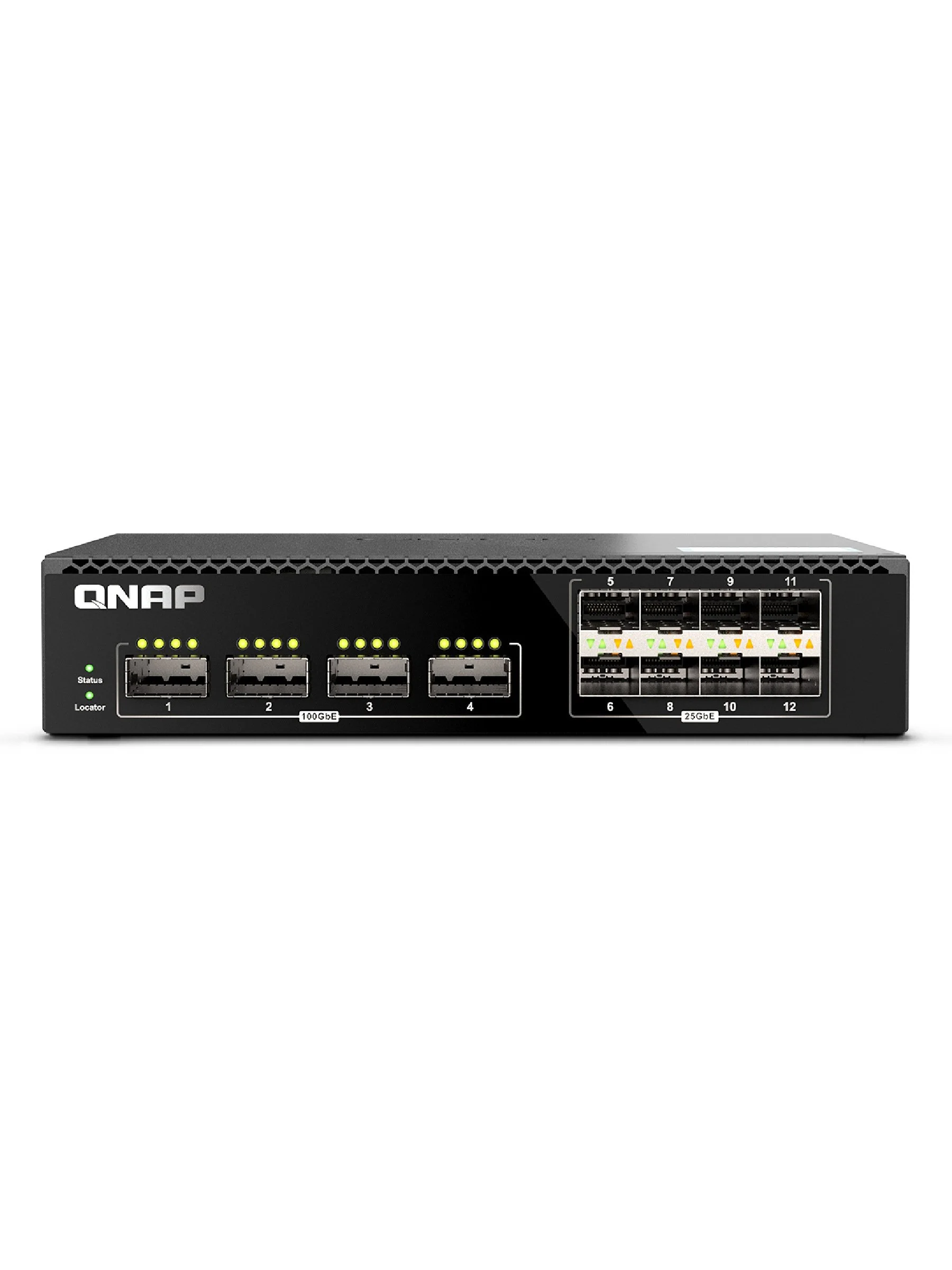 QNAP QSW-M7308R-4X MANAGEMENT SWITCH,4PORT 100GBE,8 PORT 25GBE,HALF RACKMOUNT DESIGN