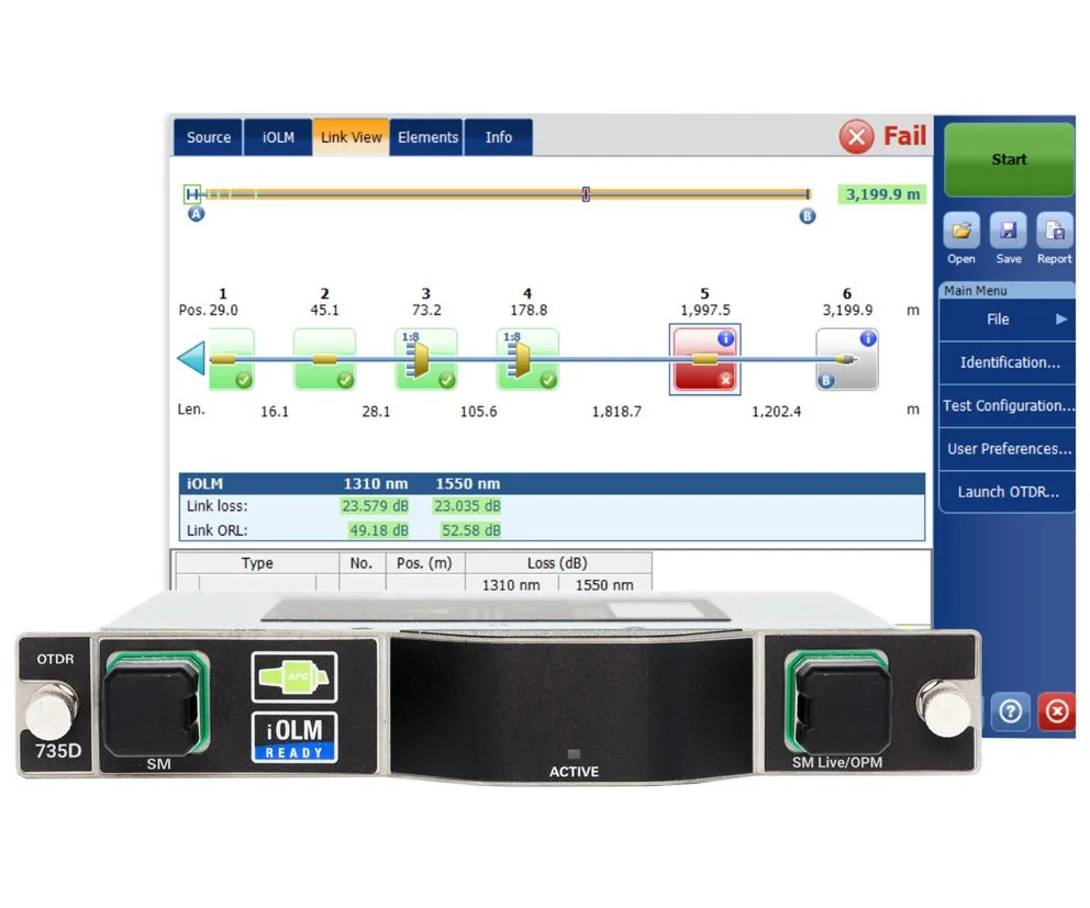 MaxTester 735D - PON/metro FTTx/MDU OTDR