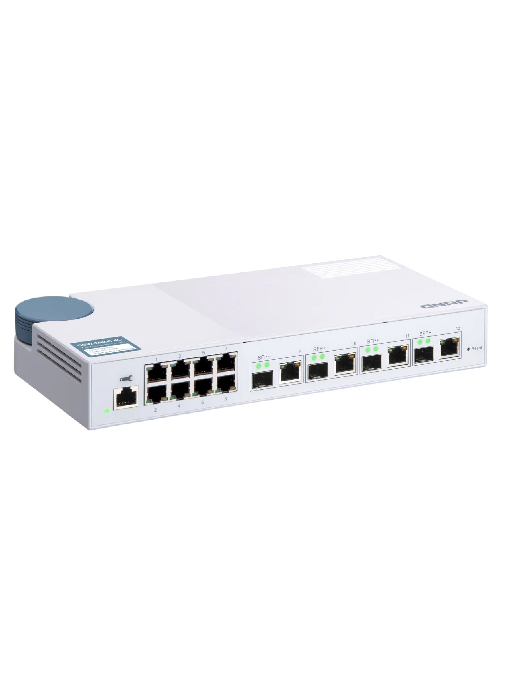QNAP Switch QSW-M408S, 8 port 1Gbps,  4 port 10GbE SFP+, web management switchWarranty --2 Years
